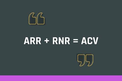 ARR plus RNR equals ACV