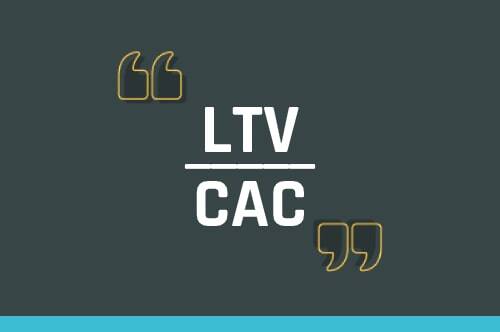 LTV divided by CAC equals LTV/CAC ratio