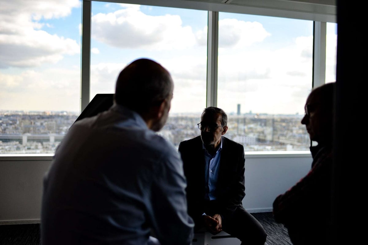 Meeting with three people