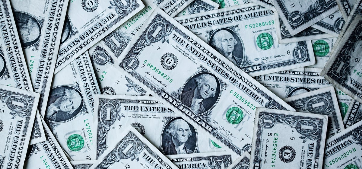 A lot of one-dollar bills