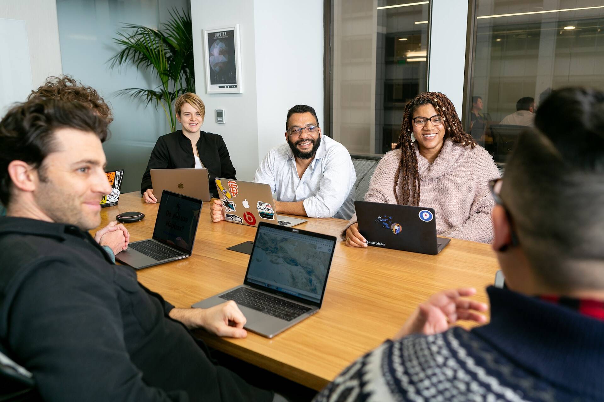 People happy in a meeting