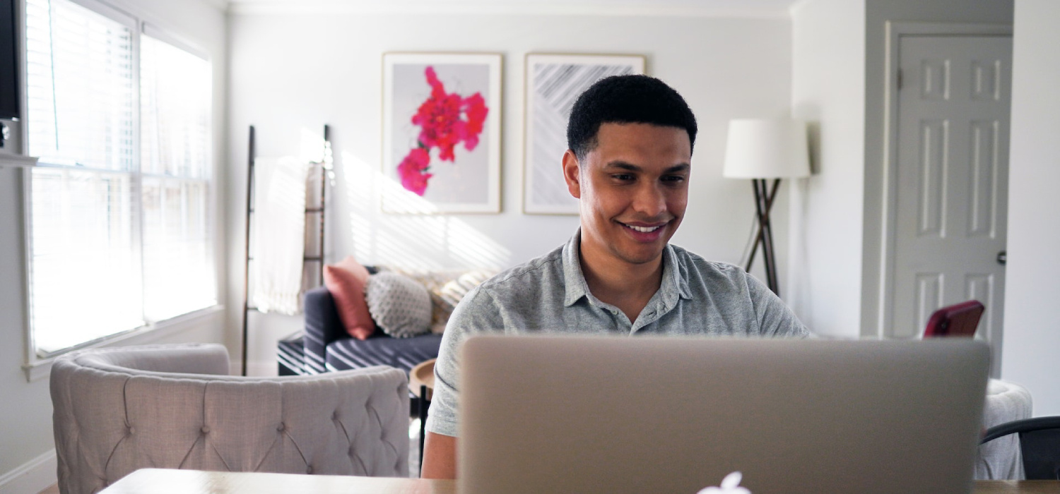 Man working at home