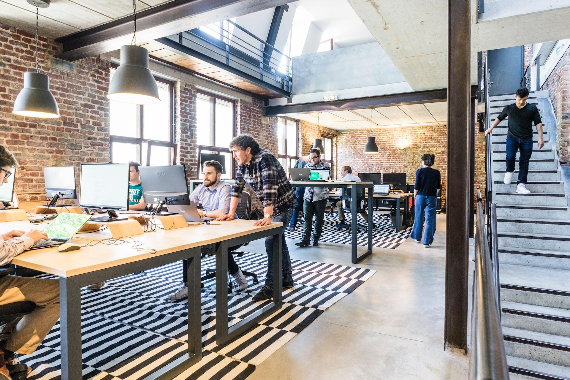 A office full of people working