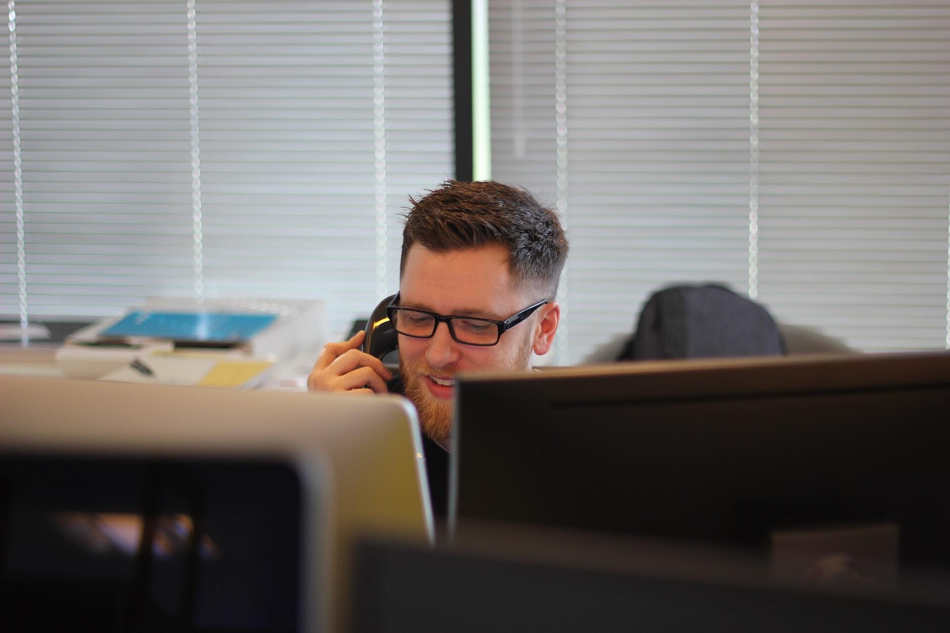 Man speaking on a phone