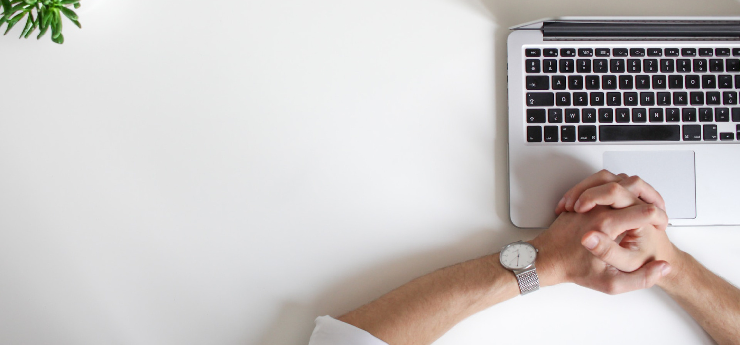 Man arm and a computer