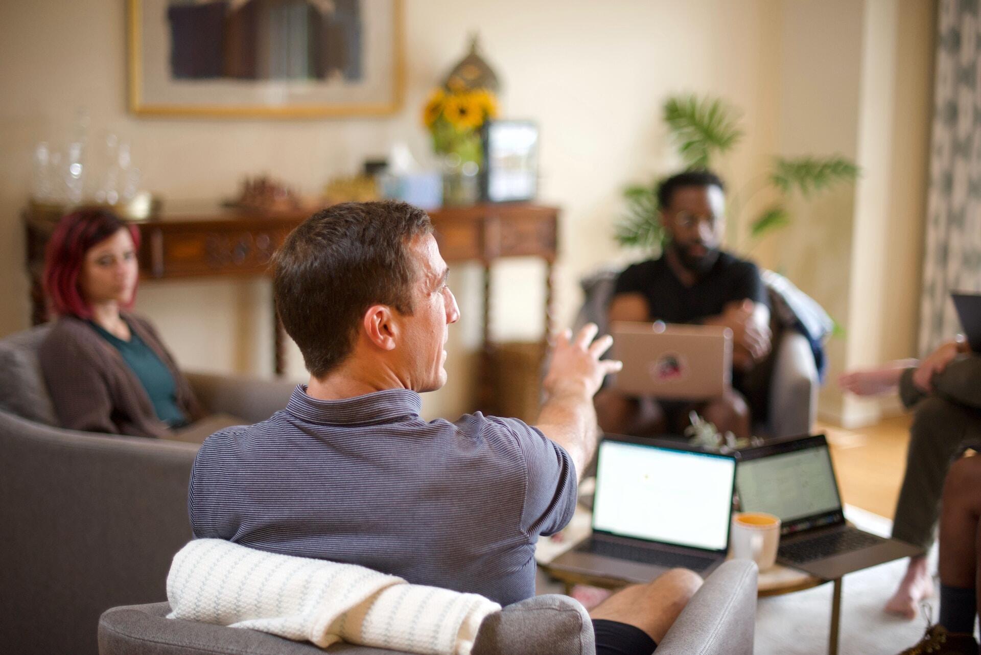 Meeting with three people