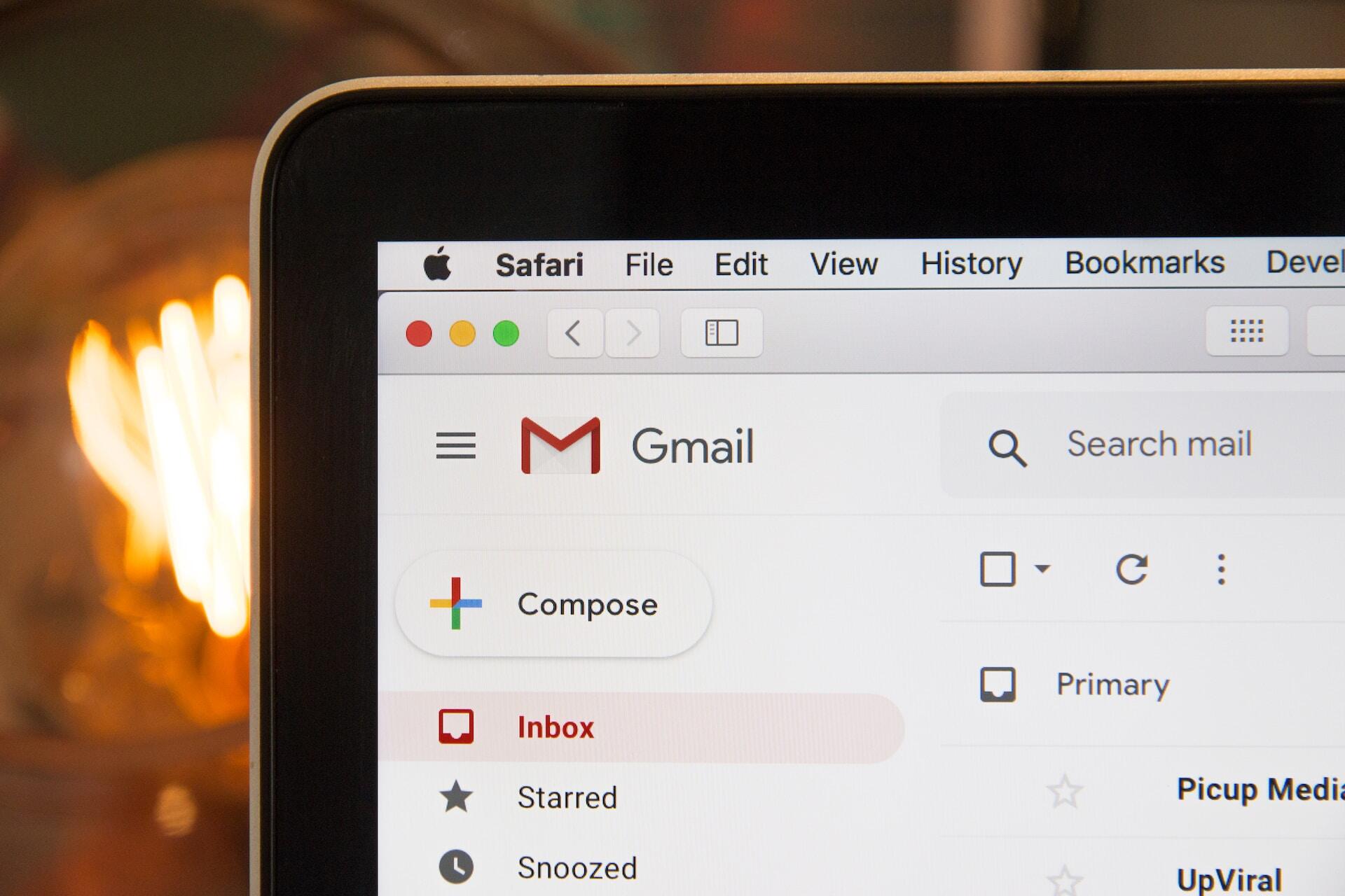 Gmail app in a browser